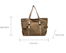 Beige Modern Utility Tote Bag for Women - Large Capacity Shoulder Bag with Detachable Pouch for Work, School & Travel
