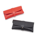 Grey Chic & Sleek PU Leather Soft Eyeglass Case - Protective Pouch for Sunglasses & Reading Glasses