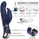 Black Dual-Action Rabbit Vibrator - Female Pleasure Toy (USB Rechargeable)