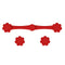 4piece Red small flower Magnetic Silicone Clips - Food-Grade High-Temperature Air Fryer Paper Liner Holders