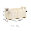 Black Car Storage Box - Foldable Waterproof Trunk Organizer
