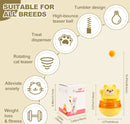 2-Piece Yellow Interactive Cat Tumbler Toy - 3-in-1 Treat Dispensing Puzzle Feeder with Ball Track & Teaser Wand