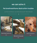 2-Piece Pink Long Neck Plush Dog Toy - Interactive Chew & Cuddle Toy for Puppies