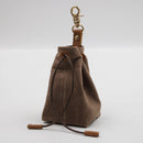 2-PCS Khaki Clip-On Canvas Dog Treat Pouch - Portable Drawstring Bag for Training & Walks