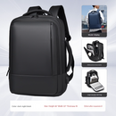 Black Expandable Business Laptop Backpack with USB Charging Port - Large Capacity Work & Travel Bag for 15.6 Inch Laptops