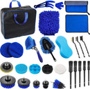 29-Piece set Ultimate Car Detailing Kit - Drill Brush & Polishing Pad Set for Car Interior, Wheels, and Exterior Cleaning