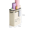 Beige Premium Fabric Yoga Mat Storage Basket - Slim & Foldable Organizer for Home Gym Equipment