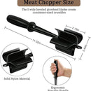 3-pieces Black Premium Heat Resistant Meat Chopper - Ground Meat Masher Utensil for Hamburger & Non-Stick Pans