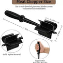 3-pieces Red Premium Heat Resistant Meat Chopper - Ground Meat Masher Utensil for Hamburger & Non-Stick Pans