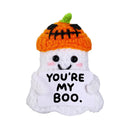 2 PCS White Spooky & Sweet: Handmade Crocheted Ghost Doll - Halloween Party & Home Decor Gift(A)