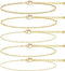 A Silver five-piece set Chic Multi-Layered Alloy Bracelet Set - Fashionable Stackable Jewelry