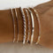 A Silver six-piece set Chic Multi-Layered Alloy Bracelet Set - Fashionable Stackable Jewelry