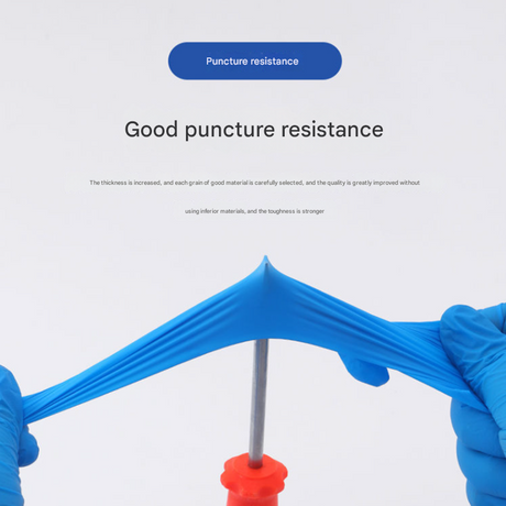 100 Pairs White Premium Disposable Nitrile Gloves - Powder-Free & Extra Durable for Multi-Purpose Use(S)