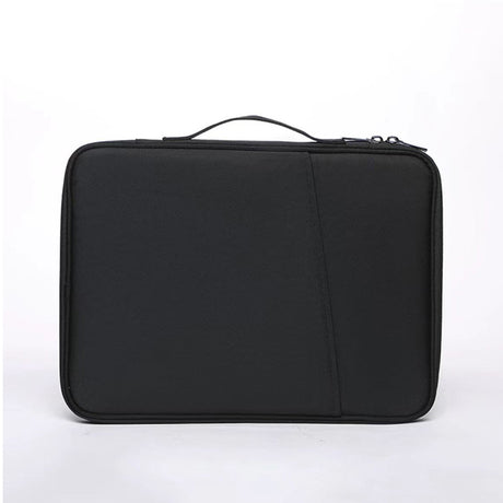 Black 360° Protective Laptop & Tablet Sleeve with Accessory Organizer - Water-Repellent Carrying Case