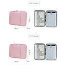 Black 360° Protective Laptop & Tablet Sleeve with Accessory Organizer - Water-Repellent Carrying Case