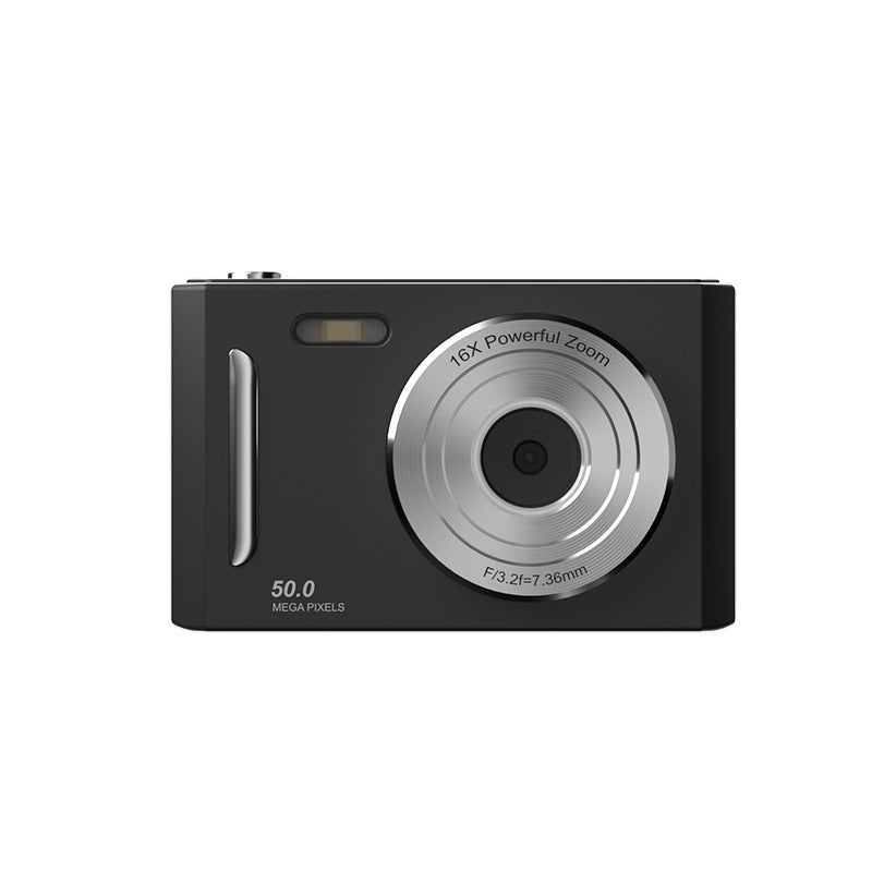 50MP HD Digital Camera with 8X Zoom & Dual Lens System(black)