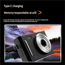 50MP HD Digital Camera with 8X Zoom & Dual Lens System(silvery)