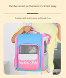 Breathable Pet Carrier Backpack - Large Capacity, Multiple Windows, Oxford Cloth(pink)