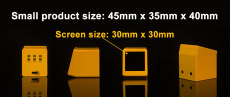 2pc Mini Smart Wi-Fi Weather Station Clock - Desktop Digital Clock with HD IPS Screen, Customizable GIF Display & 3-Day Forecast(Yellow)