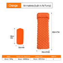 2pc Ultralight Inflatable Camping Sleeping Mat with Integrated Pillow - Waterproof 40D Nylon TPU(Orange)