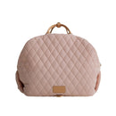 Luxury Quilted 2-in-1 Pet Travel Carrier & Car Booster Seat for Small Dogs(Camel)