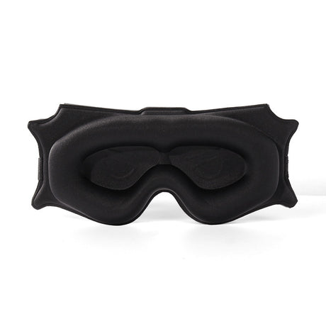 3pc 6D Contoured Zero-Pressure Sleep Mask - 360 Light Blocking Eye Mask with Adjustable Strap(black)