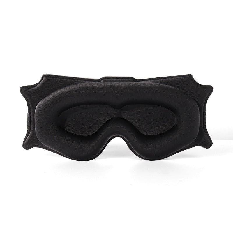 3pc 6D Contoured Zero-Pressure Sleep Mask - 360 Light Blocking Eye Mask with Adjustable Strap(black)