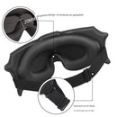 3pc 6D Contoured Zero-Pressure Sleep Mask - 360 Light Blocking Eye Mask with Adjustable Strap(black)