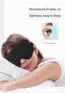 3pc 6D Contoured Zero-Pressure Sleep Mask - 360 Light Blocking Eye Mask with Adjustable Strap(black)
