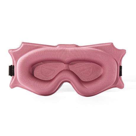 3pc 6D Contoured Zero-Pressure Sleep Mask - 360 Light Blocking Eye Mask with Adjustable Strap(Pink)