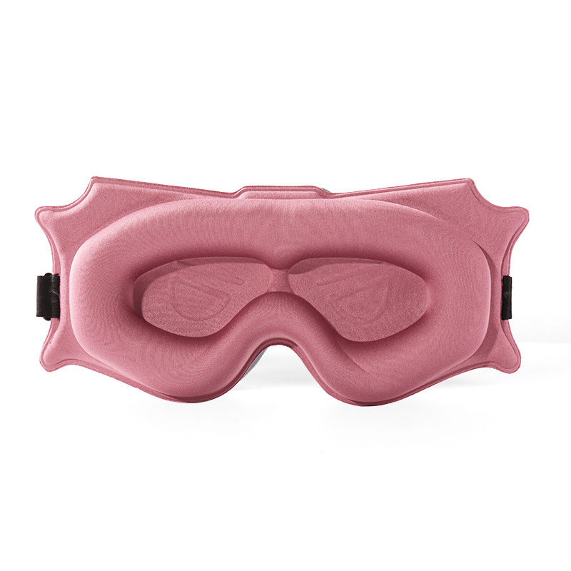 3pc 6D Contoured Zero-Pressure Sleep Mask - 360 Light Blocking Eye Mask with Adjustable Strap(Pink)