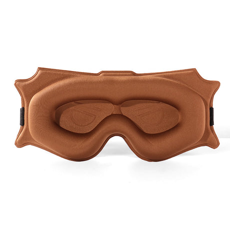3pc 6D Contoured Zero-Pressure Sleep Mask - 360 Light Blocking Eye Mask with Adjustable Strap(Camel)
