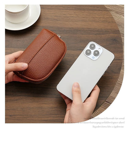 3 Pcs Grey Elegant Faux Leather Coin Purse - Mini Zipper Pouch & Compact Card Holder Wallet