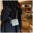 Beige Chic Quilted Mini Box Crossbody Bag - Luxury Style Chain Purse for Women