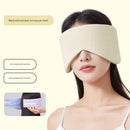 Beige Reversible All-Season Sleep Mask - Cooling & Warming with Sound Muffling Ear Covers Function