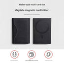 Black 3-in-1 Magnetic Wallet for MagSafe - Slim PU Leather Card Holder with Kickstand