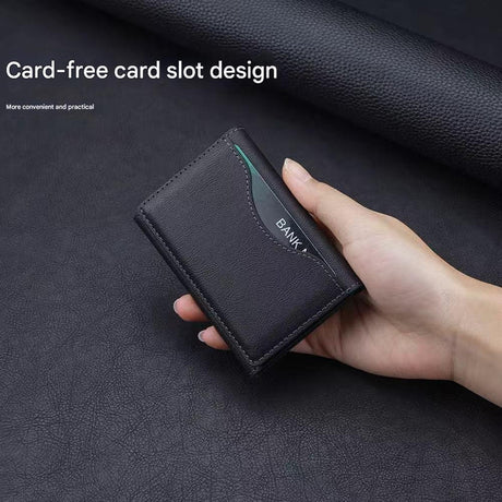 Black 3-in-1 Magnetic Wallet for MagSafe - Slim PU Leather Card Holder with Kickstand