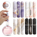 Black Chic Marble Travel Perfume Atomizer Set (3-Pack) - 5ml Leakproof Bottom-Fill Spray Bottles
