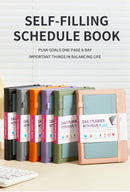 Black A5 PU Leather Agenda for Productivity & Time Management-Undated Daily & Hourly Planner Pro