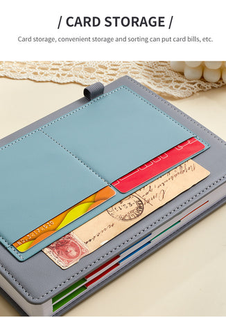 Black A5 PU Leather Agenda for Productivity & Time Management-Undated Daily & Hourly Planner Pro