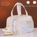 Beige Waterproof Wet Dry Separation Travel Bag - Gym, Beach, Swim, Sports Tote with Shoe Compartment(Filming props are not included)