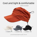 Beige Foldable Packable Visor Cap for Women, Quick Dry Outdoor Running Sport Sun Protection Hat