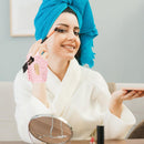 2pc Multi-Functional Silicone Makeup Artist Wristband - Wearable Palette, Brush Holder & Cleaner(Purple)