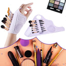 2pc Multi-Functional Silicone Makeup Artist Wristband - Wearable Palette, Brush Holder & Cleaner(Purple)