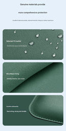 3-in-1 PU Leather Laptop Sleeve with Stand & Mouse Pad + Accessory Pouch(Dark Blue)