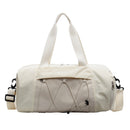 Beige Stylish Sports Gym Bag for Women - Lightweight Travel Duffel with Wet/Dry Pocket
