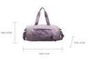 Beige Stylish Sports Gym Bag for Women - Lightweight Travel Duffel with Wet/Dry Pocket
