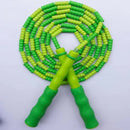 10 Pcs Green Soft Beaded Jump Ropes, Tangle-Free Beaded Jump Rope - Adjustable Segmented Skipping Rope for Kids & Adults Fitness