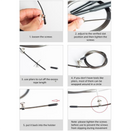 2PCS Black Pro-Grade Speed Jump Rope with Knurled Aluminum Handles - Ball Bearing System for CrossFit, Boxing & Double Unders