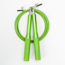 2PCS Green Pro-Grade Speed Jump Rope with Knurled Aluminum Handles - Ball Bearing System for CrossFit, Boxing & Double Unders